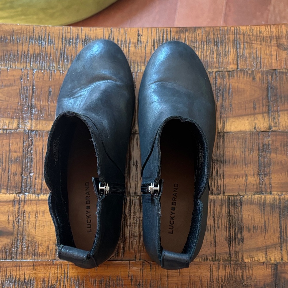 LUCKY BRAND, black ankle boots, US 7 EU 37.5 - Picture 1 of 5